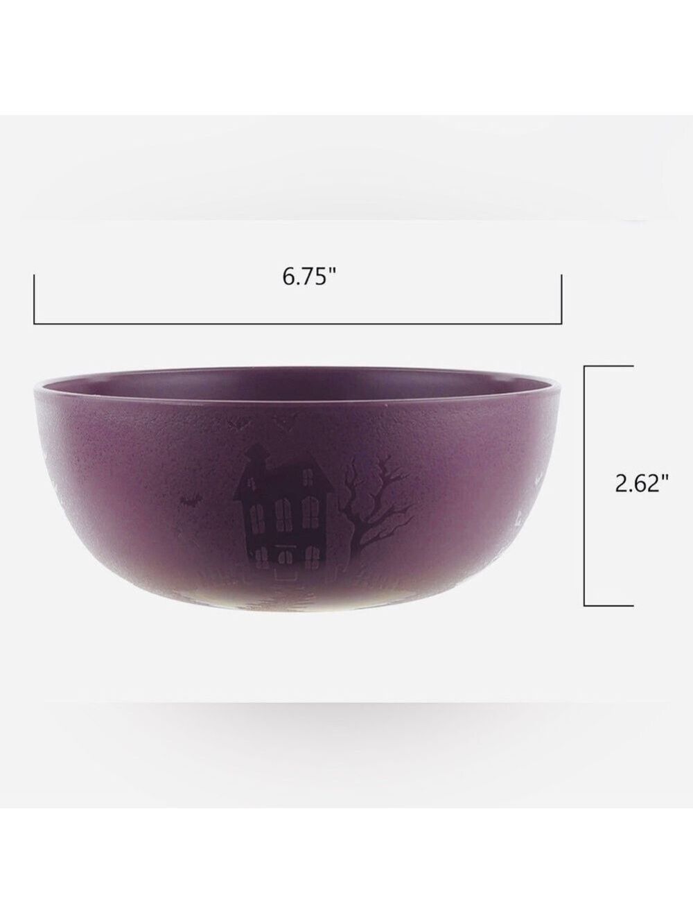 Mainstays Haunted House Dinnerware Set Purple Plum 3 Piece 3-Piece - Picture 12 of 16